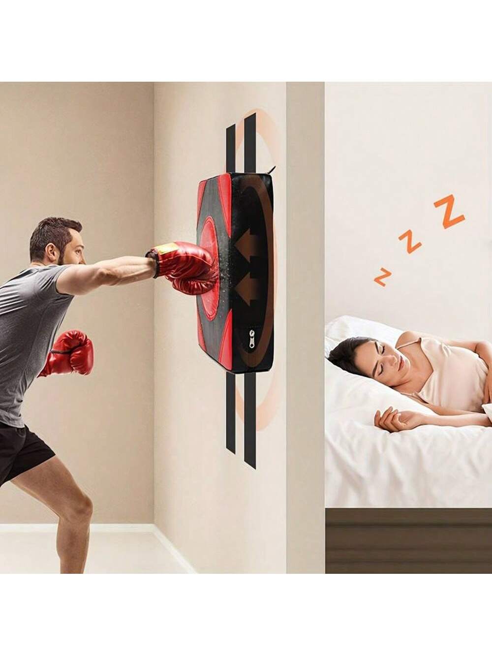 1Pc Silent Punching Bag, Wall Mounted Boxing Target for Home & Training, Wall Punching Pad, Household Indoor Wall Target