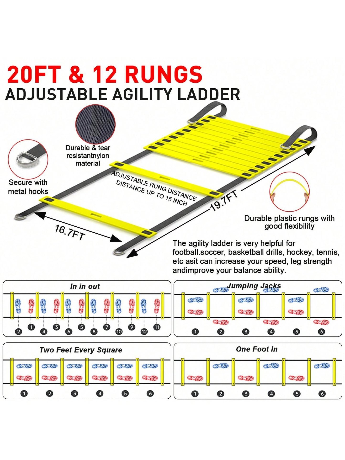 A Set of 2 6X4 Foot Backyard Soccer Nets, Portable Pop-Up Soccer Goal Training Equipment, Equipped with Soccer Balls, Cones, and Bag Sports,