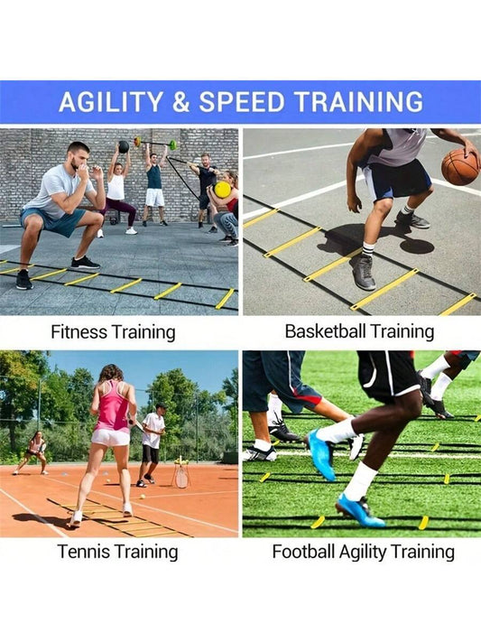 1Pc Agile Ladder, Agile Speed Trainer, Can Be Carried Around, Suitable for Indoor and Outdoor and Other Places, Widely Used in Ball Games, Fitness Sports, Etc., Born for Sports!