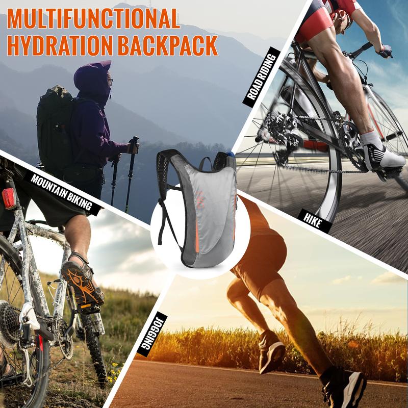 FEIWOOD GEAR Hydration Backpack, Hydration Pack Backpack with 3L PEVA Water Bladder （V2.0） for Cycling Hiking Running Camping